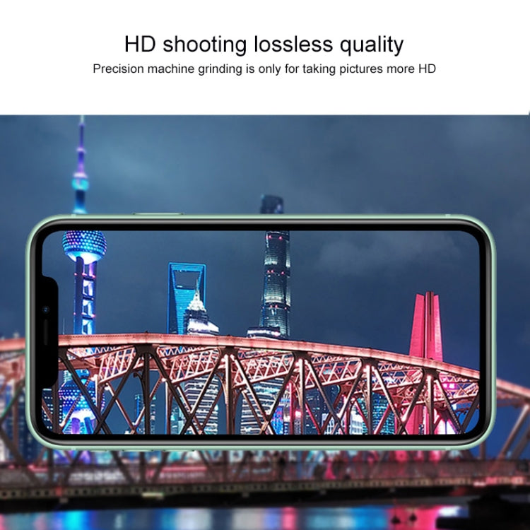 For iPhone 11 Rear Camera Lens Protection Ring Cover + Rear Camera Lens Protective Film Set