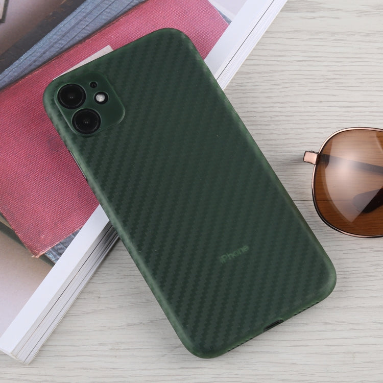 For iPhone 11 Carbon Fiber Texture PP Protective Case