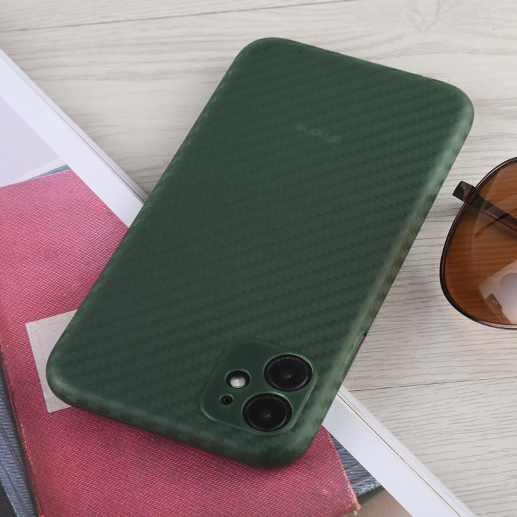 For iPhone 11 Carbon Fiber Texture PP Protective Case