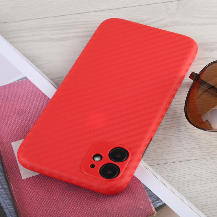 For iPhone 11 Carbon Fiber Texture PP Protective Case