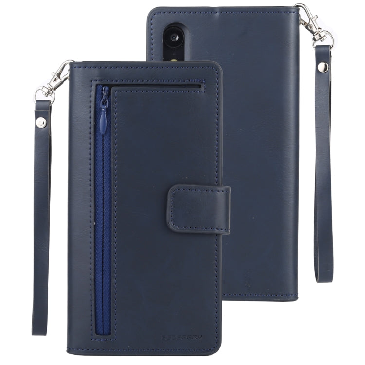For iPhone XR GOOSPERY DETACHABLE DIARY Horizontal Flip Leather Case with Holder & Card Slots & Zipper & Wallet