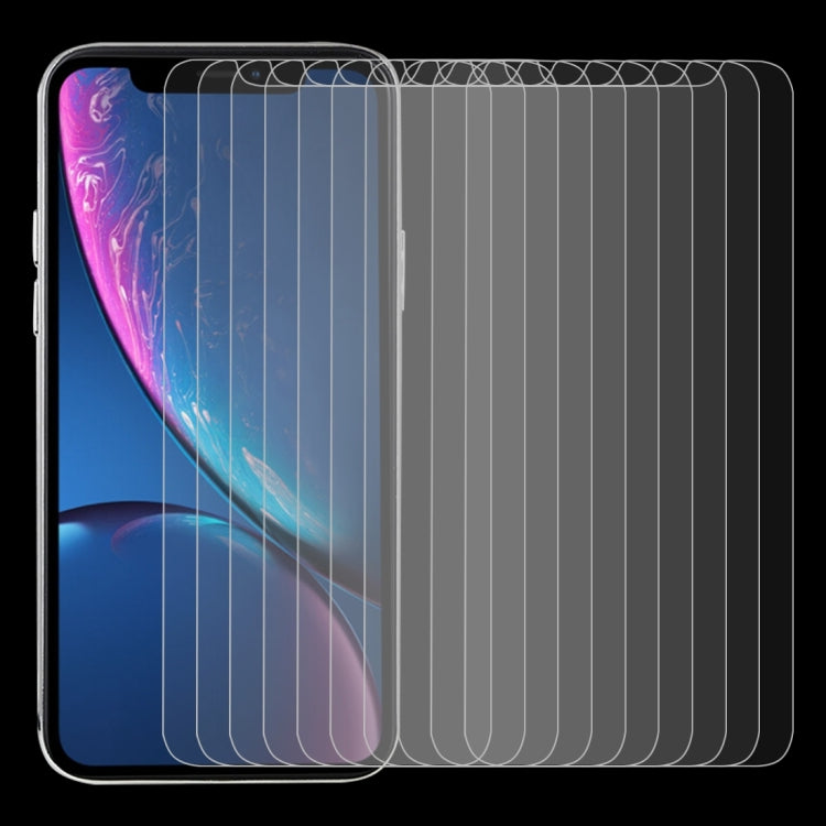 For iPhone 11 / XR 10pcs 0.3mm 2.5D 9H Tempered Glass Film
