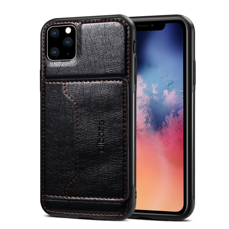 For iPhone 11 Dibase TPU + PC + PU Crazy Horse Texture Protective Case with Holder & Card Slots