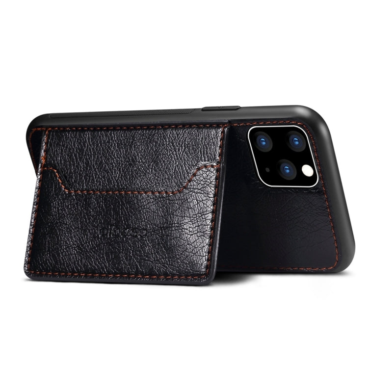 For iPhone 11 Dibase TPU + PC + PU Crazy Horse Texture Protective Case with Holder & Card Slots