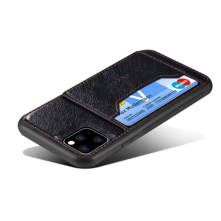 For iPhone 11 Dibase TPU + PC + PU Crazy Horse Texture Protective Case with Holder & Card Slots