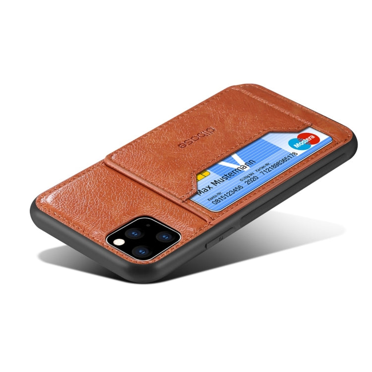 For iPhone 11 Dibase TPU + PC + PU Crazy Horse Texture Protective Case with Holder & Card Slots
