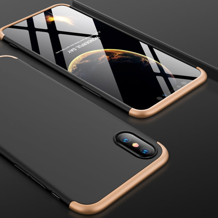 For iPhone XS Max GKK Three Stage Splicing Full Coverage PC Case