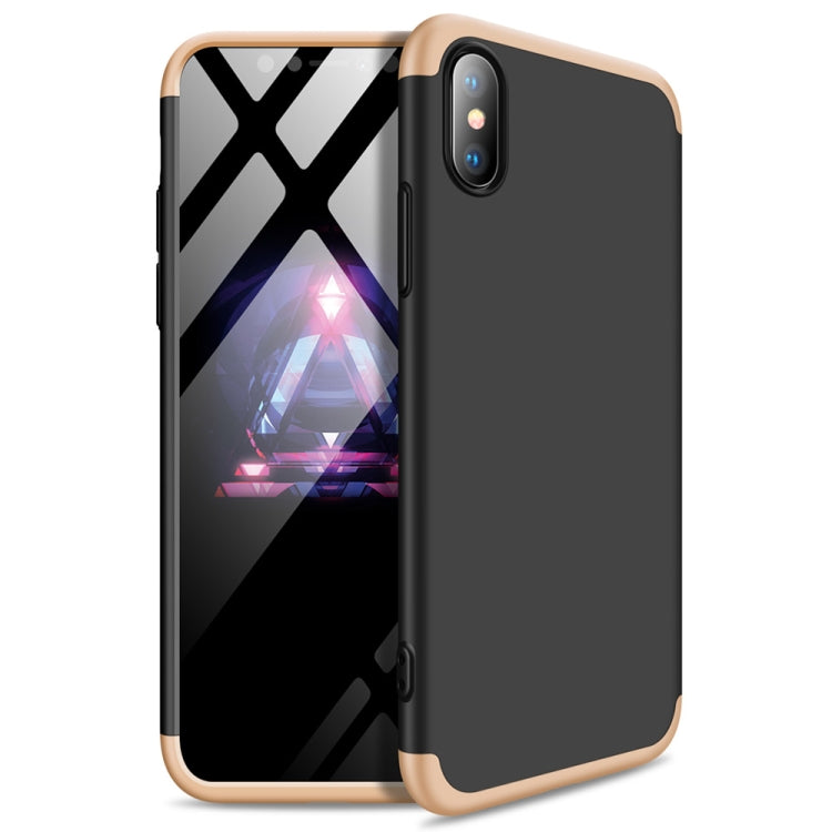 For iPhone XS Max GKK Three Stage Splicing Full Coverage PC Case
