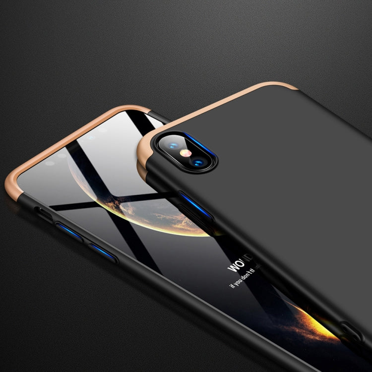For iPhone XS Max GKK Three Stage Splicing Full Coverage PC Case