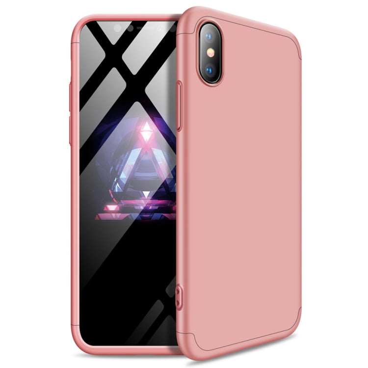 For iPhone XS Max GKK Three Stage Splicing Full Coverage PC Case