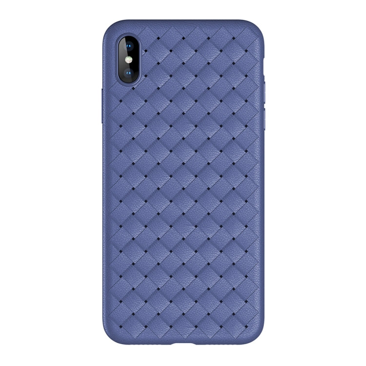 For iPhone XS Max ROCK Slim Weave Style TPU Soft Case