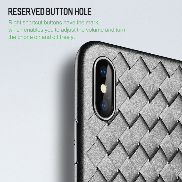 For iPhone XS Max ROCK Slim Weave Style TPU Soft Case