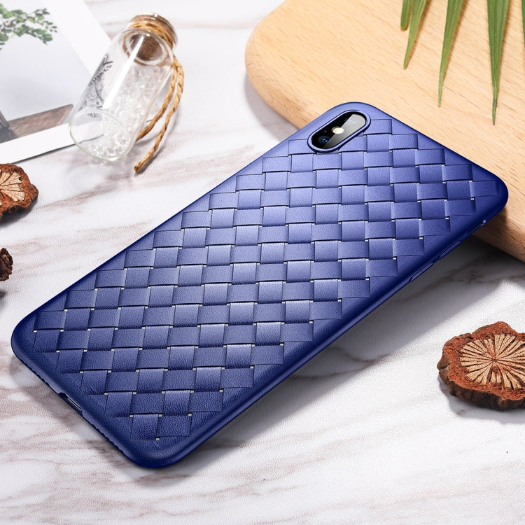 For iPhone XS Max ROCK Slim Weave Style TPU Soft Case