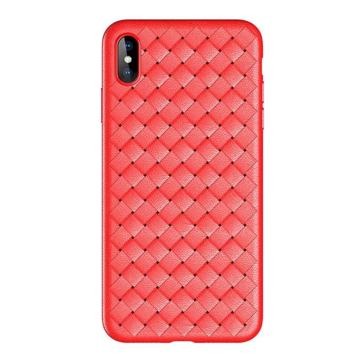 For iPhone XS Max ROCK Slim Weave Style TPU Soft Case