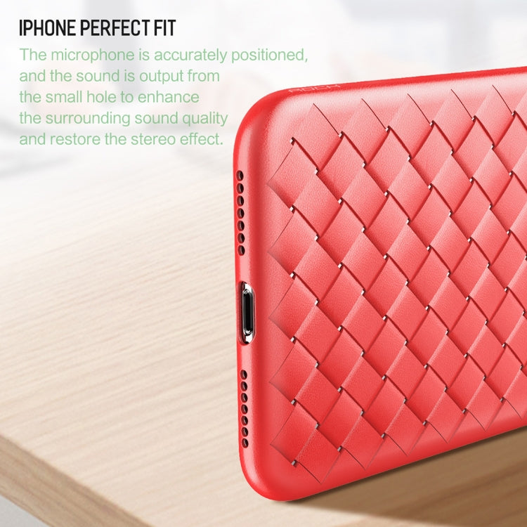For iPhone XS Max ROCK Slim Weave Style TPU Soft Case
