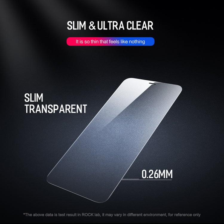 For iPhone 11 Pro Max / XS Max ROCK 0.26mm 9H 6D Curved Surface HD Full Screen Tempered Glass Film(Transparent)