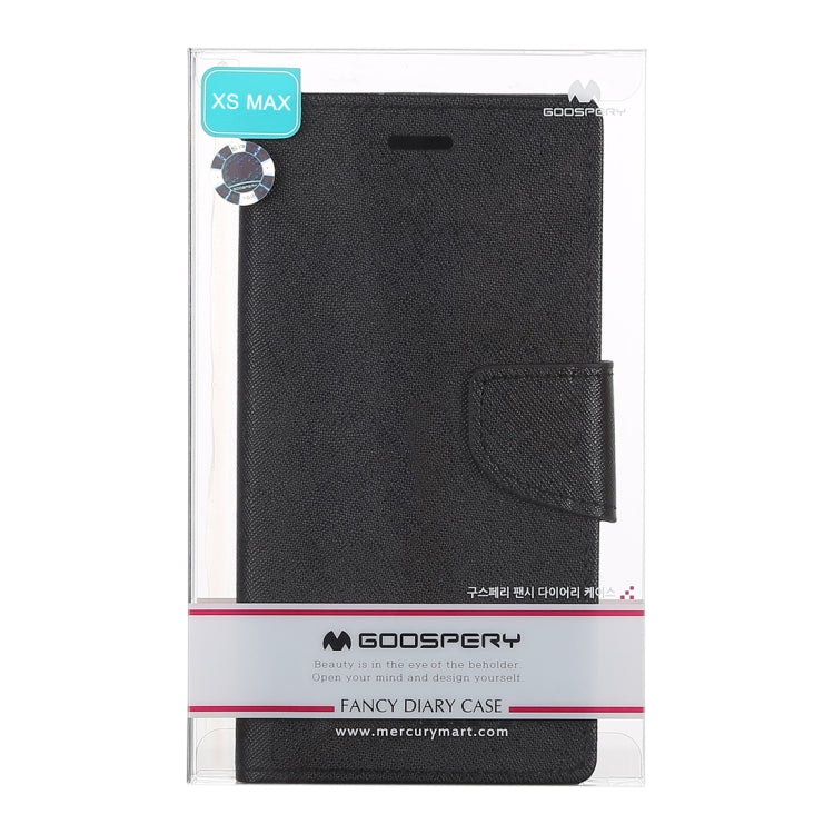 For iPhone XS Max GOOSPERY FANCY DIARY Horizontal Flip Leather Case with Holder & Card Slots & Wallet