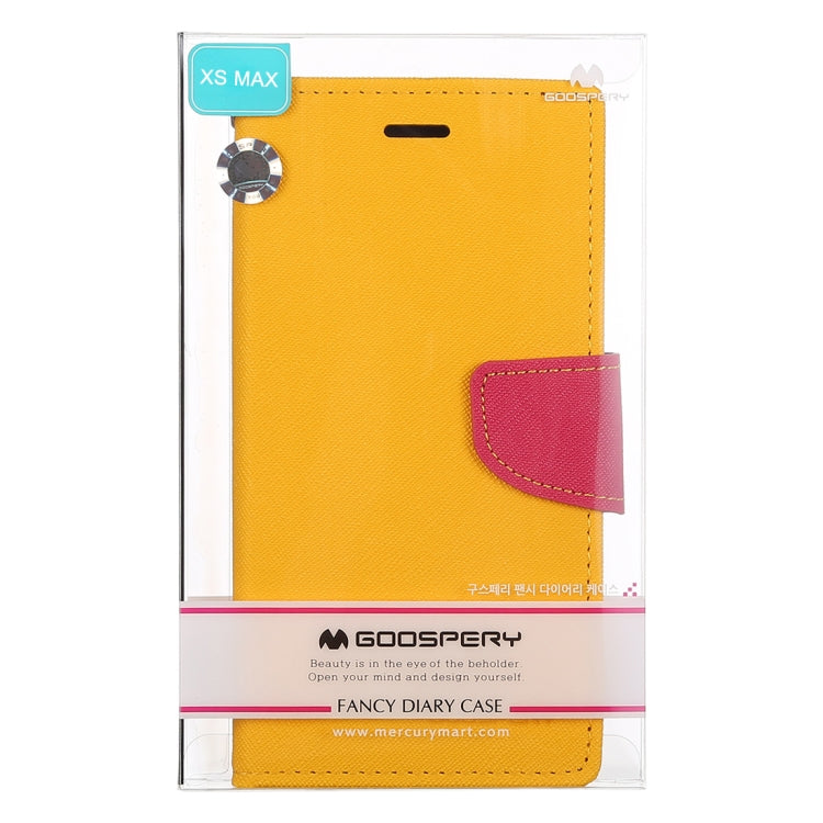For iPhone XS Max GOOSPERY FANCY DIARY Horizontal Flip Leather Case with Holder & Card Slots & Wallet