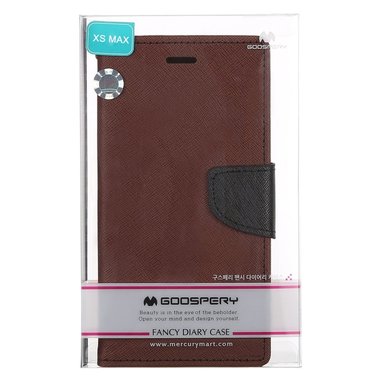 For iPhone XS Max GOOSPERY FANCY DIARY Horizontal Flip Leather Case with Holder & Card Slots & Wallet
