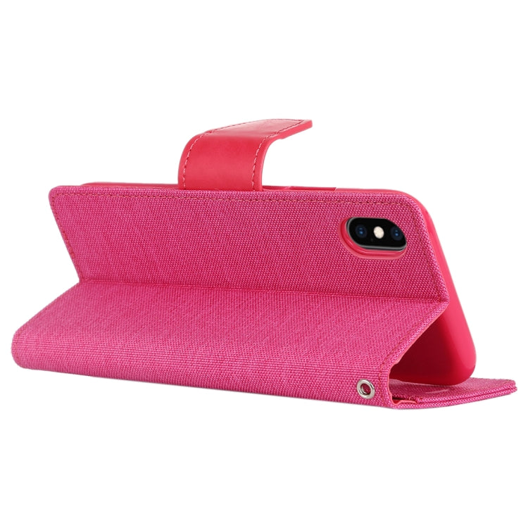For iPhone XS Max GOOSPERY CANVAS DIARY Denim Texture Horizontal Flip Leather Case with Holder & Card Slots & Wallet