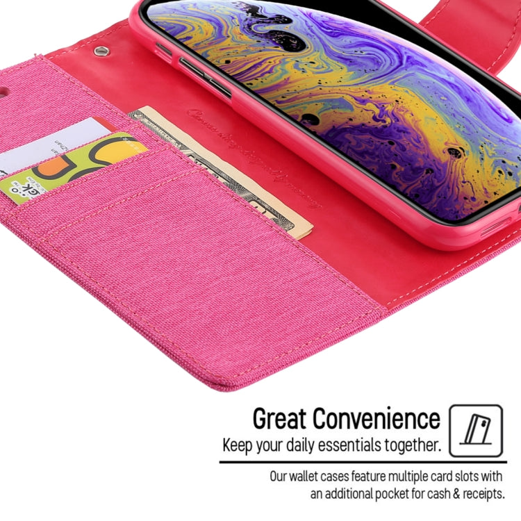 For iPhone XS Max GOOSPERY CANVAS DIARY Denim Texture Horizontal Flip Leather Case with Holder & Card Slots & Wallet