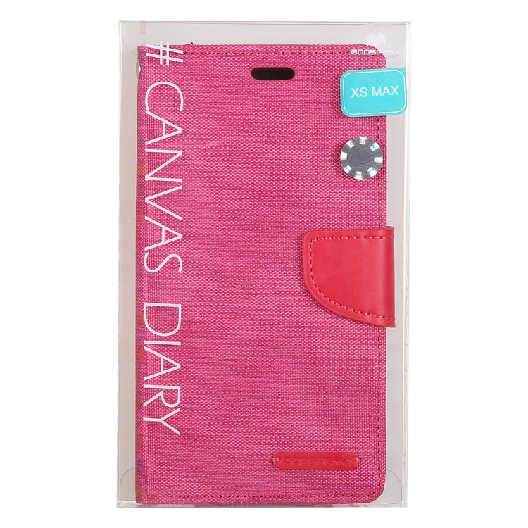 For iPhone XS Max GOOSPERY CANVAS DIARY Denim Texture Horizontal Flip Leather Case with Holder & Card Slots & Wallet