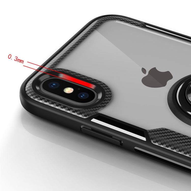 For iPhone XS Max Magnetic 360 Degree Rotation Ring Holder Armor Protective Case