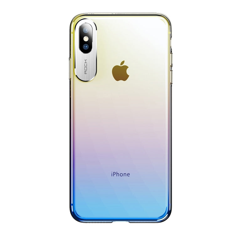 For iPhone XS Max ROCK Gradient Color PC Protective Case