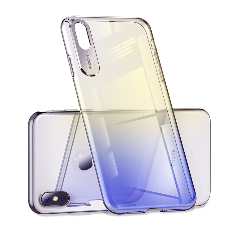 For iPhone XS Max ROCK Gradient Color PC Protective Case