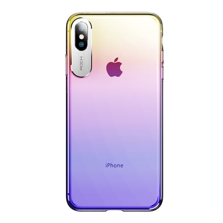 For iPhone XS Max ROCK Gradient Color PC Protective Case