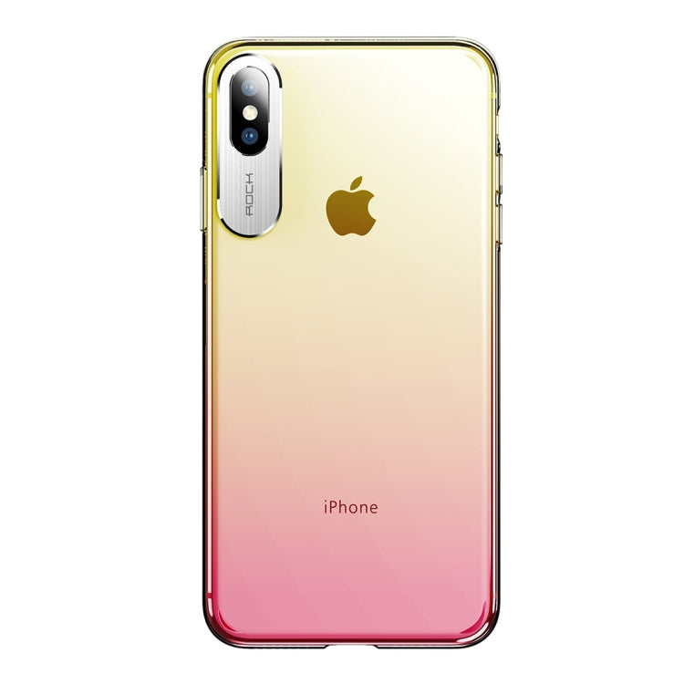 For iPhone XS Max ROCK Gradient Color PC Protective Case