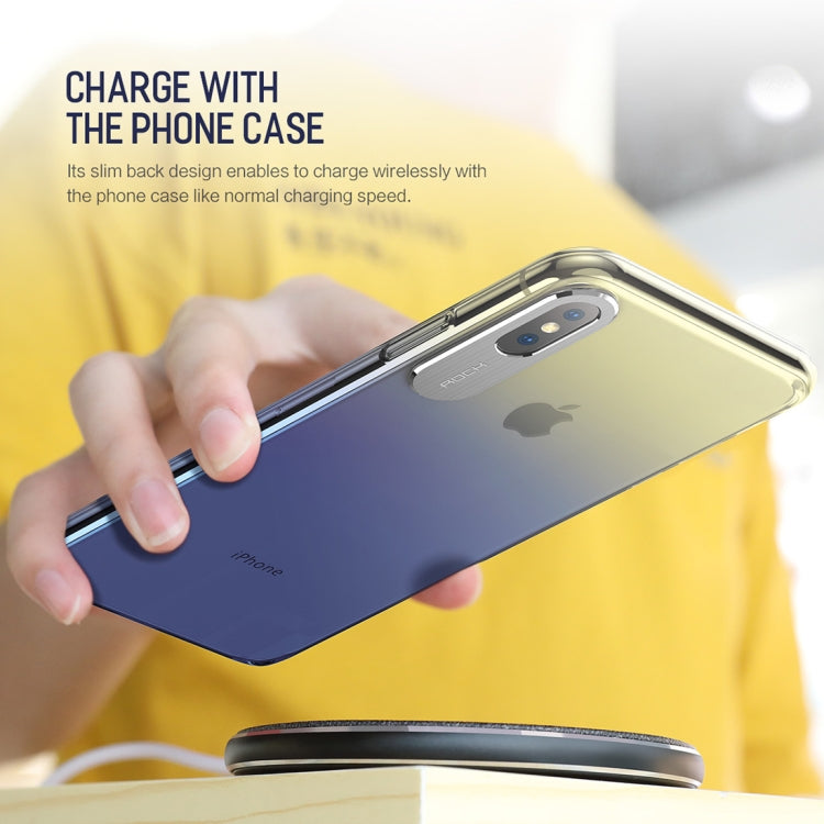 For iPhone XS Max ROCK Gradient Color PC Protective Case