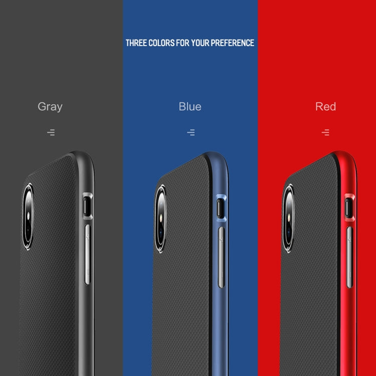 For iPhone XS Max ROCK Royce Series PC + TPU Protective Case (Red)