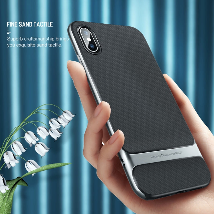 For iPhone XS Max ROCK Royce Series PC + TPU Protective Case (Red)
