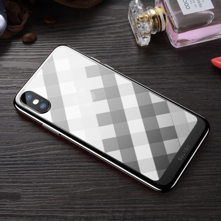 For iPhone XS Max SULADA Plating + Radium Carving TPU Soft Case