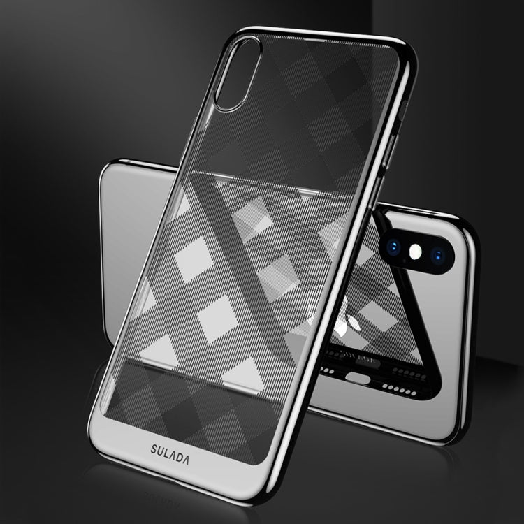 For iPhone XS Max SULADA Plating + Radium Carving TPU Soft Case