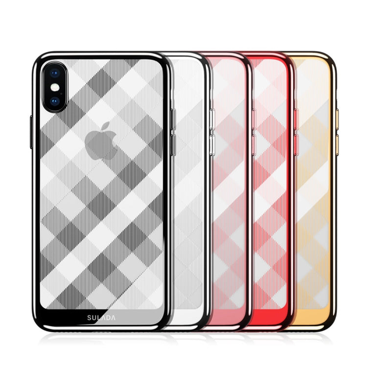For iPhone XS Max SULADA Plating + Radium Carving TPU Soft Case