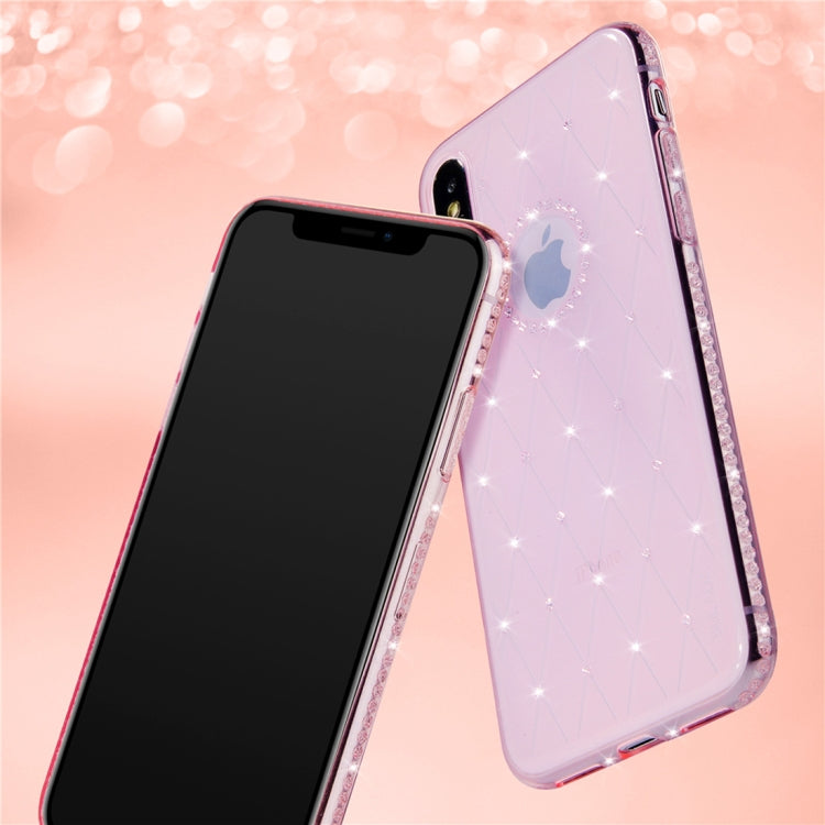 For iPhone XS Max SULADA Rhombic Texture Diamond TPU Case