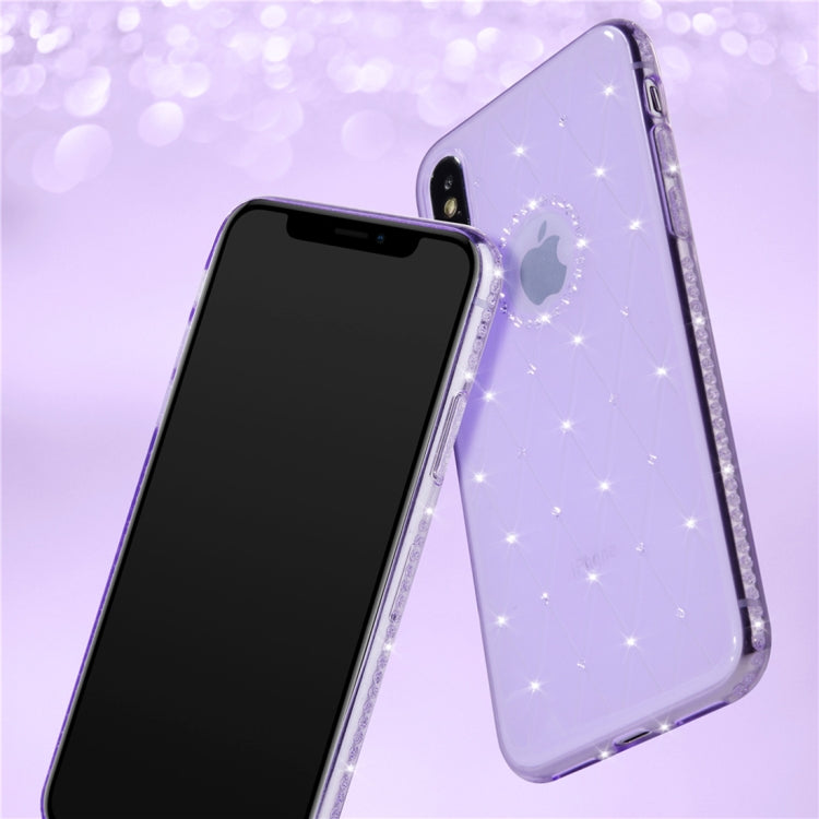 For iPhone XS Max SULADA Rhombic Texture Diamond TPU Case