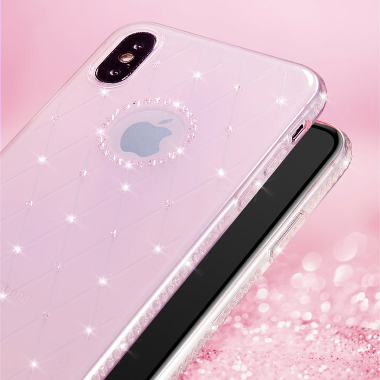For iPhone XS Max SULADA Rhombic Texture Diamond TPU Case