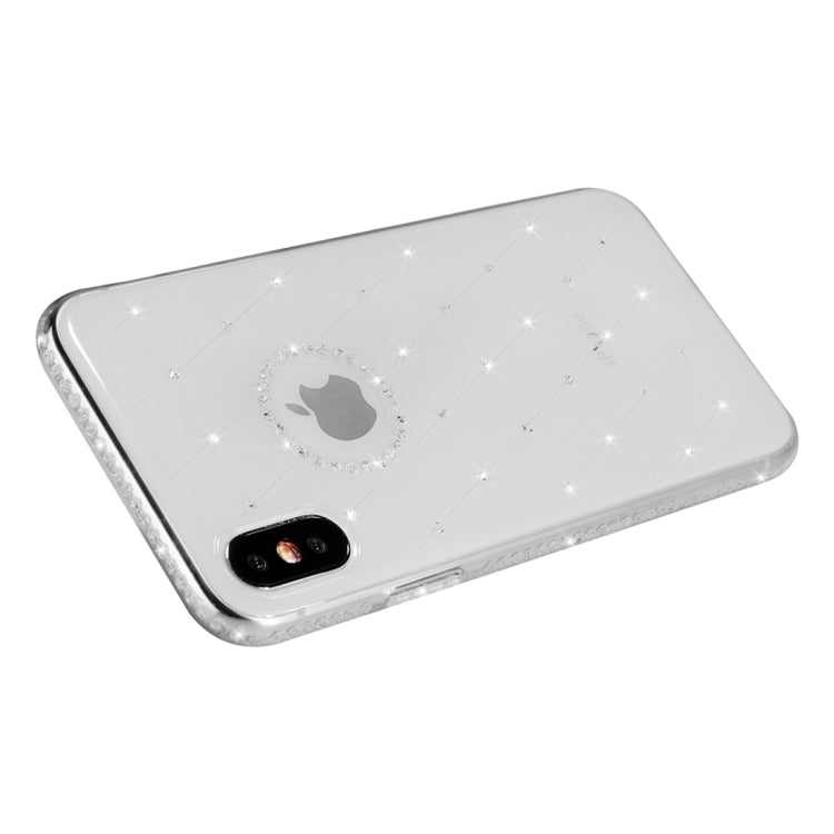 For iPhone XS Max SULADA Rhombic Texture Diamond TPU Case
