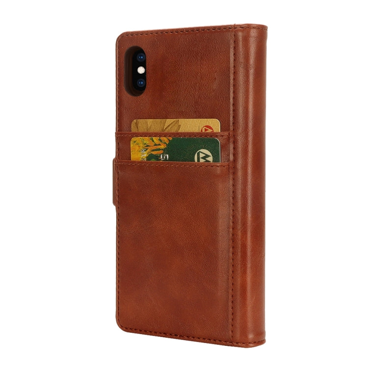 For iPhone XS Max Horizontal Flip Leather Case with Card Slots & Arc Holder & Wallet & Photo Frame