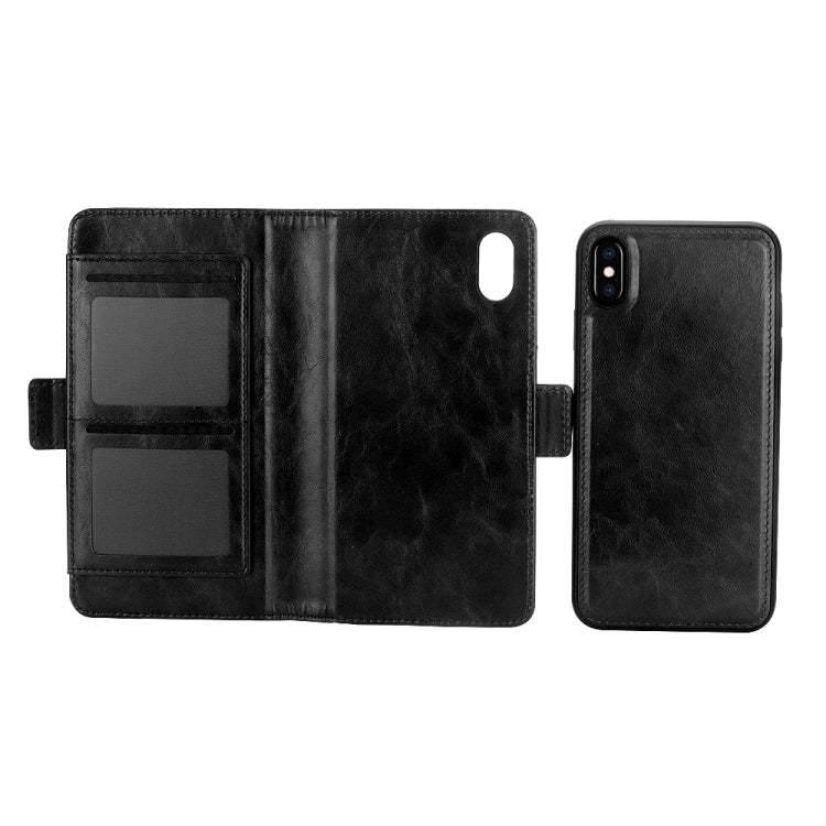 For iPhone XS Max Horizontal Flip Leather Case with Card Slots & Arc Holder & Wallet & Photo Frame