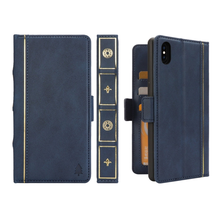 For iPhone XS Max Bible Style Business Horizontal Flip Leather Case with Card Slots & Photo Frame & Holder & Wallet