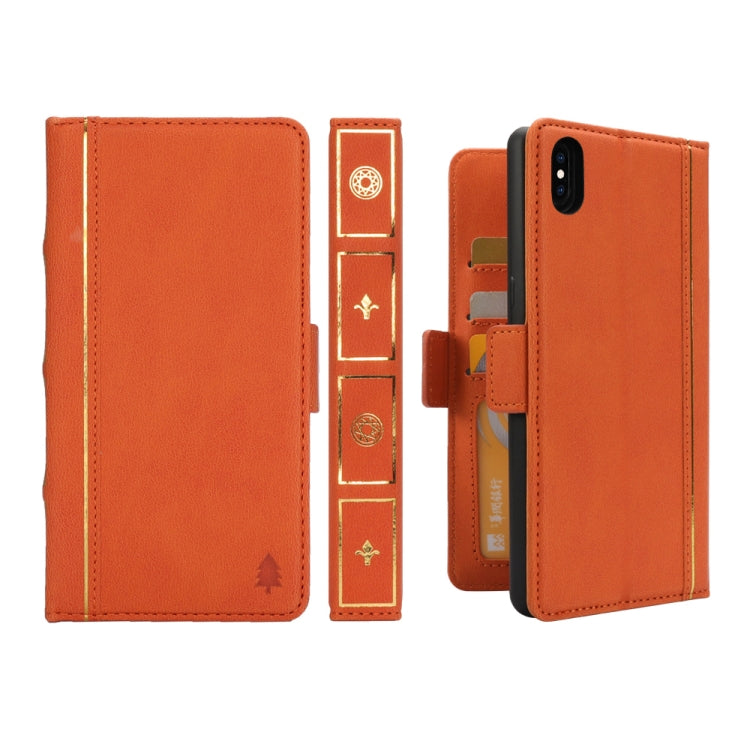 For iPhone XS Max Bible Style Business Horizontal Flip Leather Case with Card Slots & Photo Frame & Holder & Wallet