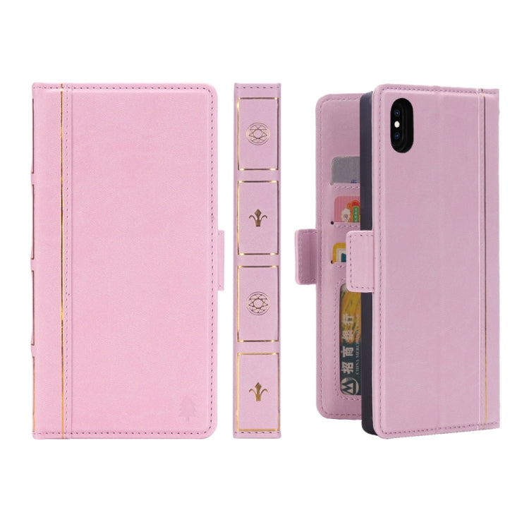 For iPhone XS Max Bible Style Business Horizontal Flip Leather Case with Card Slots & Photo Frame & Holder & Wallet