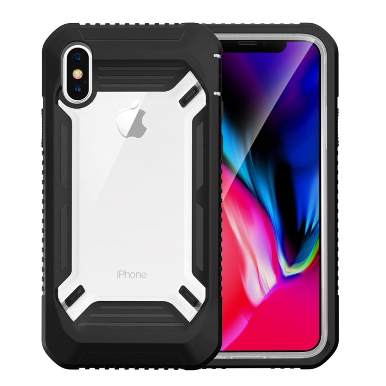 For iPhone XS Max Solid Color Transparent Shockproof  PC+ TPU Case