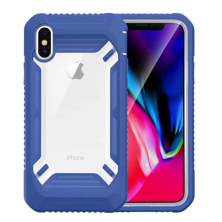 For iPhone XS Max Solid Color Transparent Shockproof  PC+ TPU Case