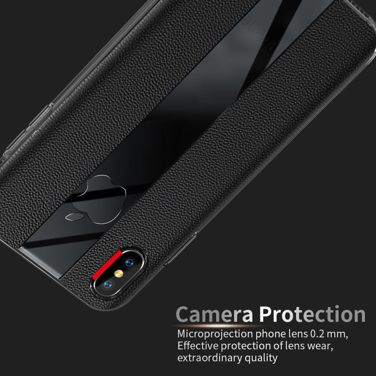 For iPhone XS Max Anti-slip Leather + TPU Protective Case