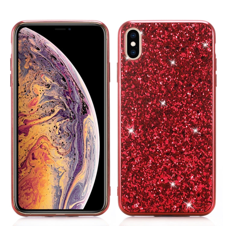 For iPhone XS Max Glitter Powder TPU Case